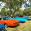 Mike Borkowski's original owner Tor-Red Superbird.   The Petty Blue car is Jim and Kathy Wurstur's machine.